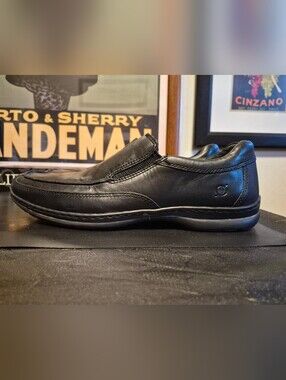 Born Black Leather Slip-On Loafers